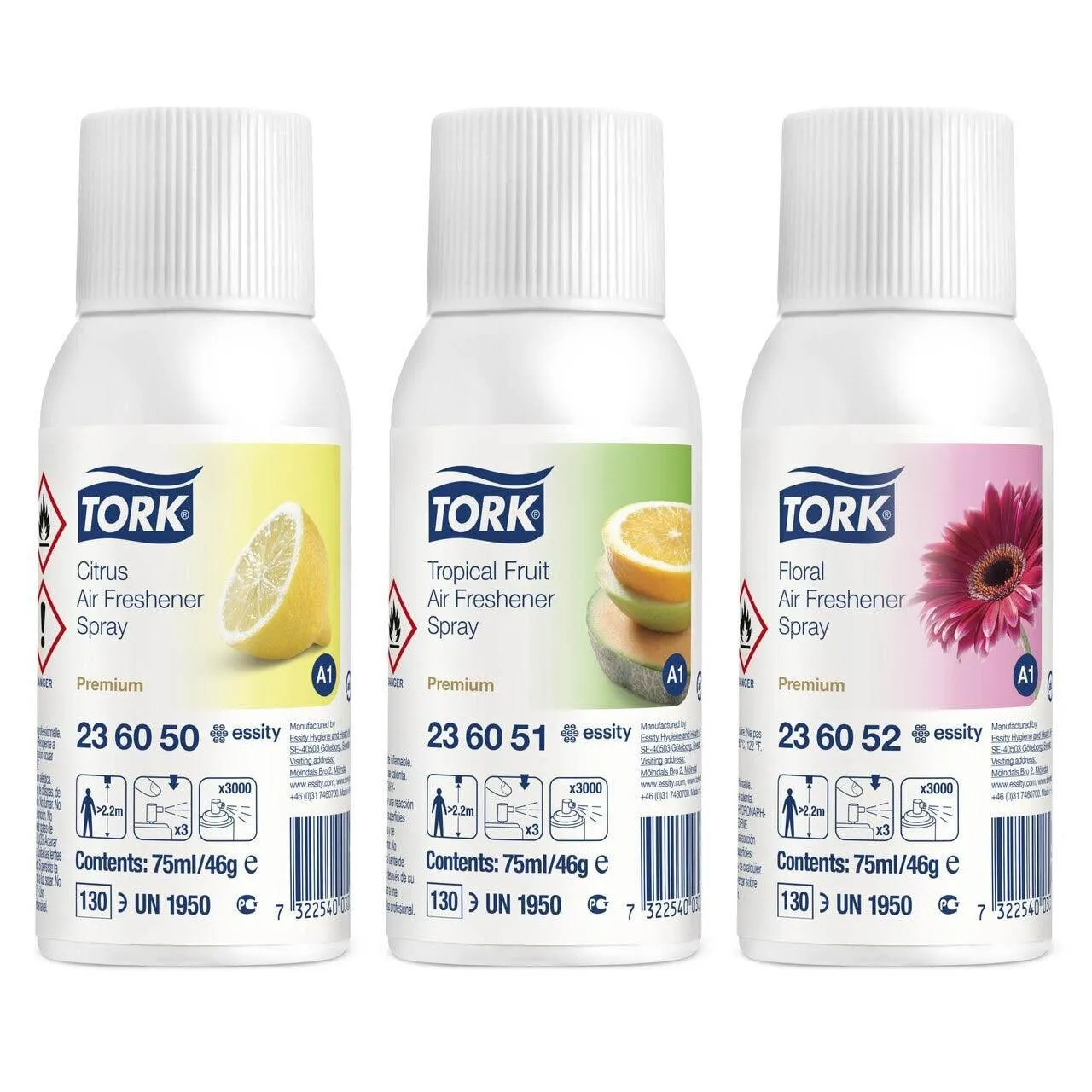 Tork Mixed Pack Air Freshener Spray A1 75ml x 12 Cans/Carton