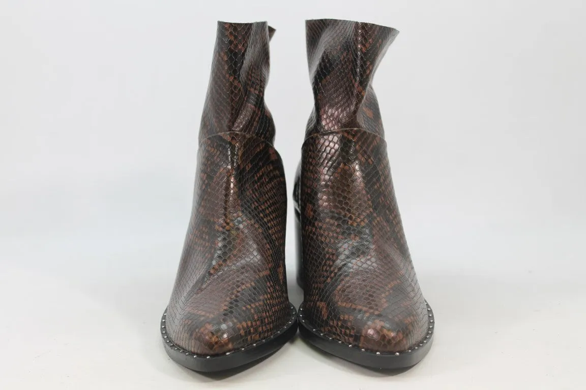 Treasure & Bond Farrah Women's Brown Snake Boots 8M(ZAP13803)