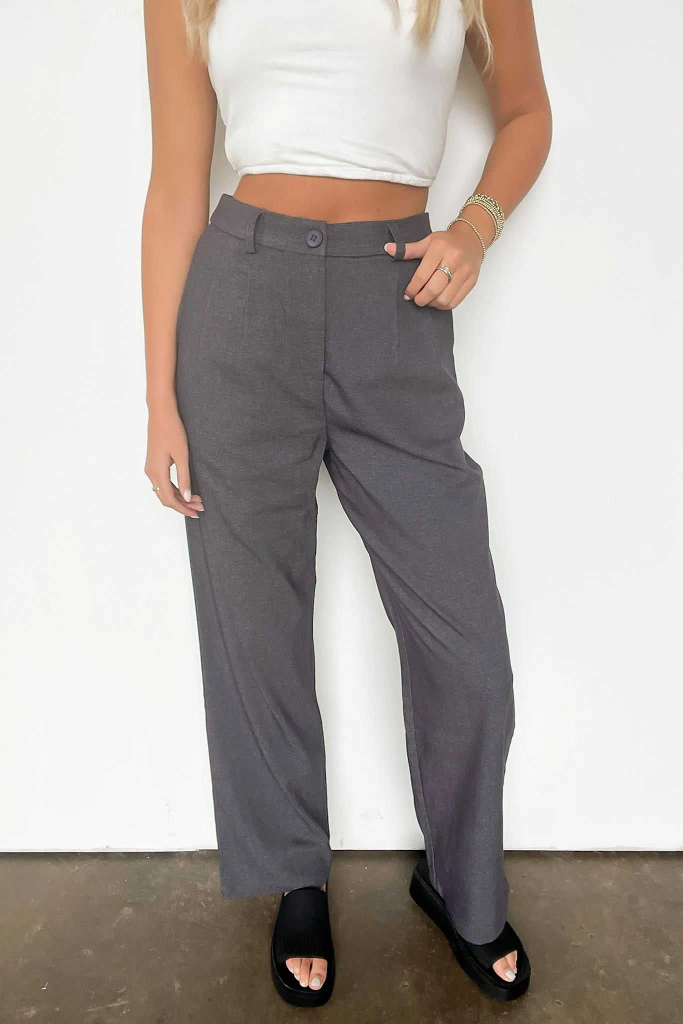 Trendsetting Poise High Rise Pleated Pants