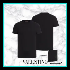 VALENTINO  |Unisex Cotton Logo Luxury T-Shirts