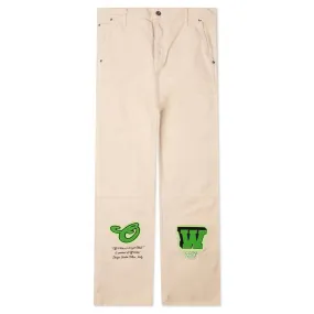 Vars Hammer Denim Flare Carpe - White/Green