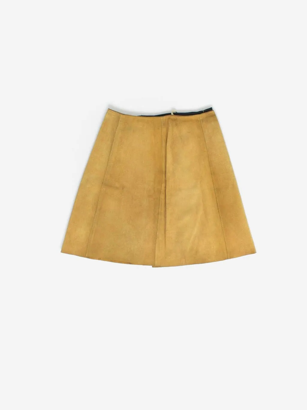 Vintage 1960s tan suede mini skirt with poppers – XS / Small