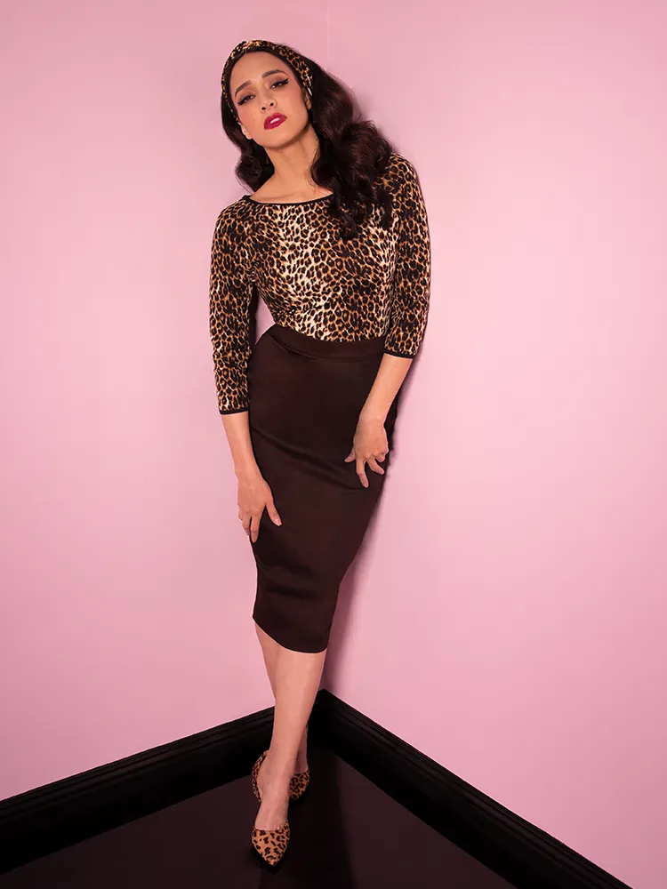 Vixen Pencil Skirt in Chocolate Brown (3XL ONLY)