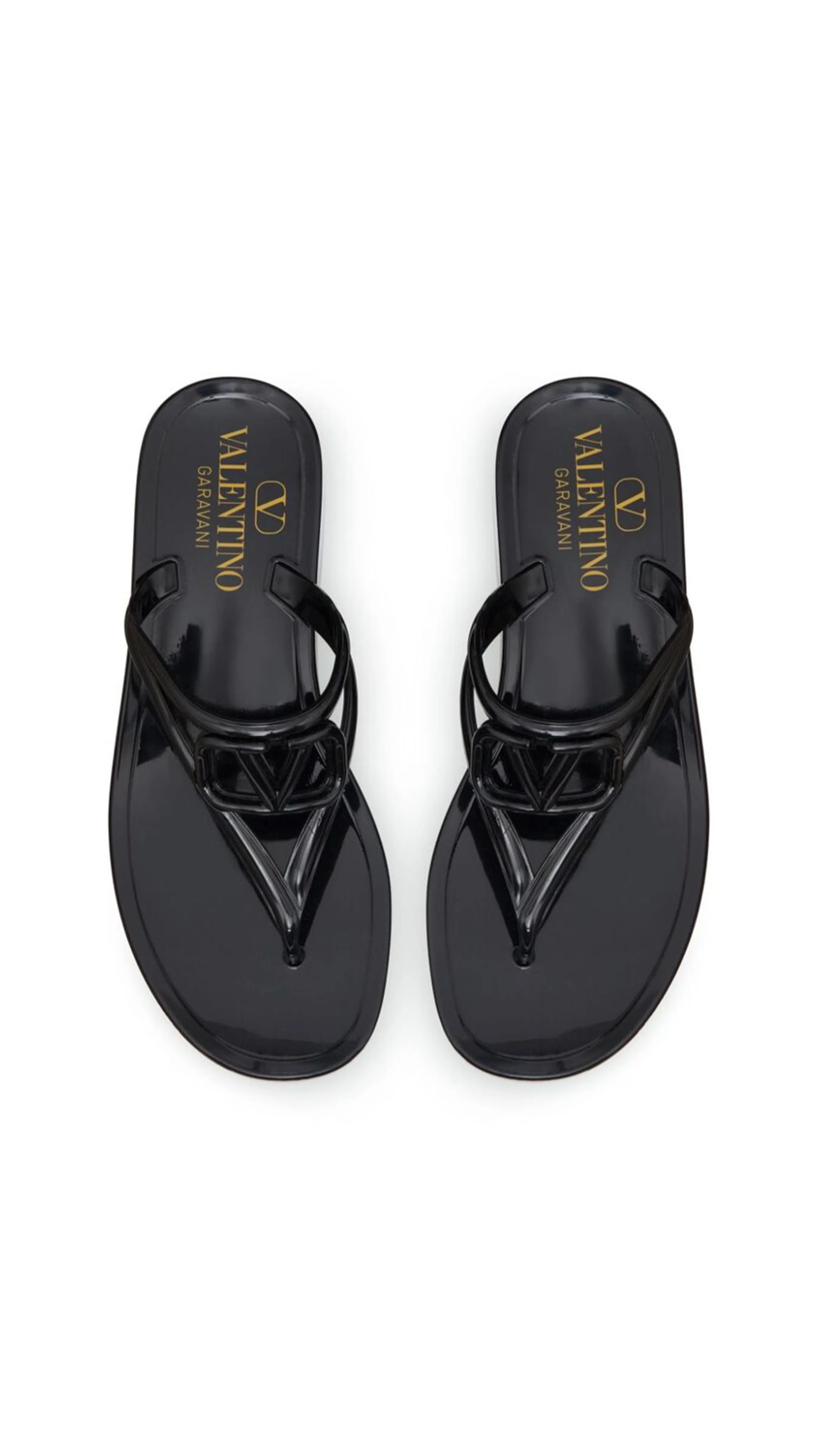 Vlogo Signature Rubber Thong Sandal - Black