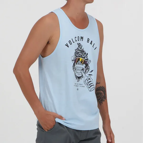 Volcom  |Unisex Street Style Plain Cotton Tanks