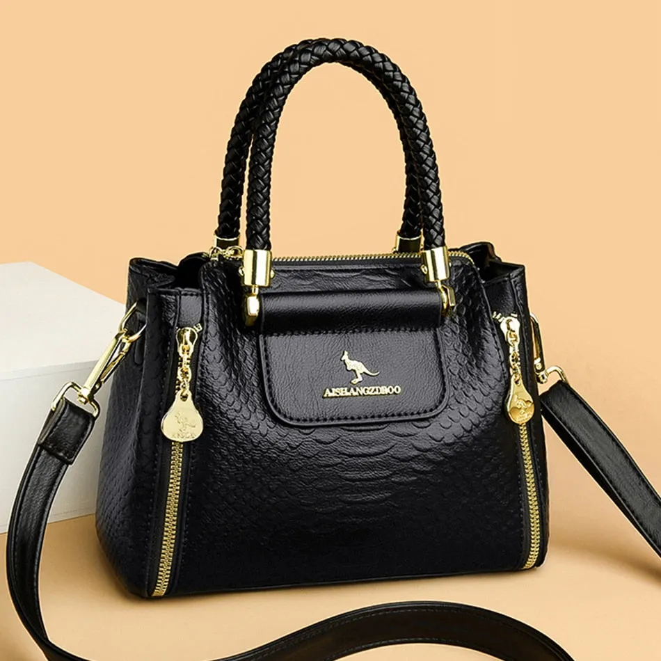 Women's Luxury Casual Tote synthetic Leather Shoulder Messenger Handbags