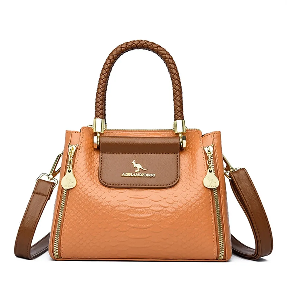 Women's Luxury Casual Tote synthetic Leather Shoulder Messenger Handbags