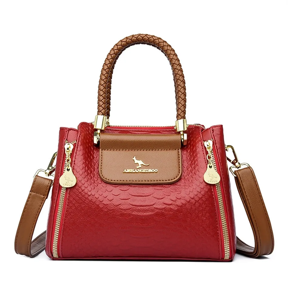 Women's Luxury Casual Tote synthetic Leather Shoulder Messenger Handbags