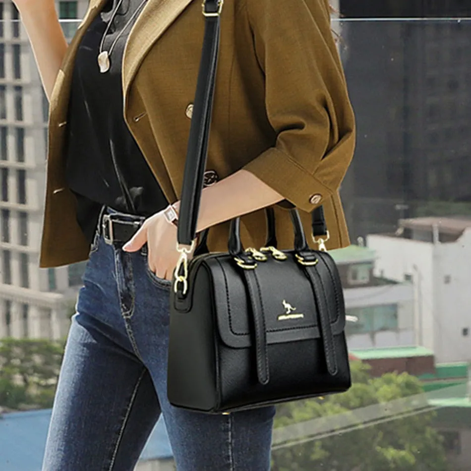 Women's Synthetic Leather Shoulder Messenger Crossbody Handbag