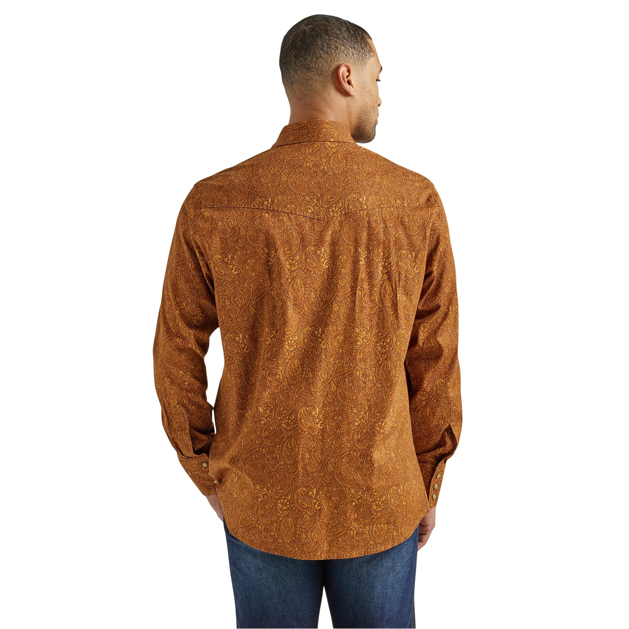 Wrangler Men's Brown Tool Print Shirt