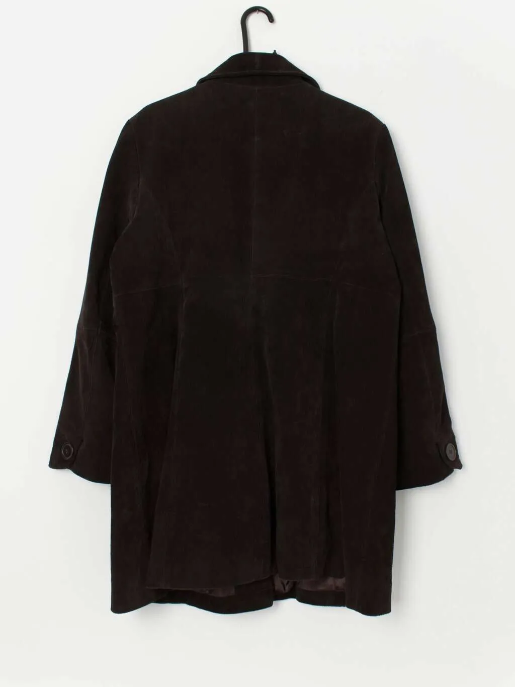 Y2K vintage chocolate brown long suede jacket – Medium / Large